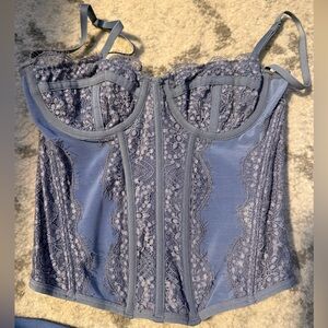 Urban Outfitters Viral Corset Top in blue/purple